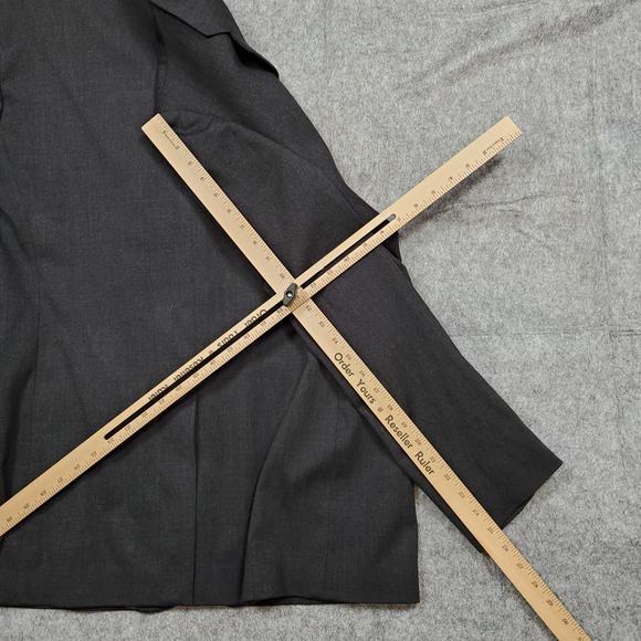 J.Crew Blazer Mens 42L Wool 3 Button Single Breasted Charcoal Sport Coat Jacket - Picture 11 of 16